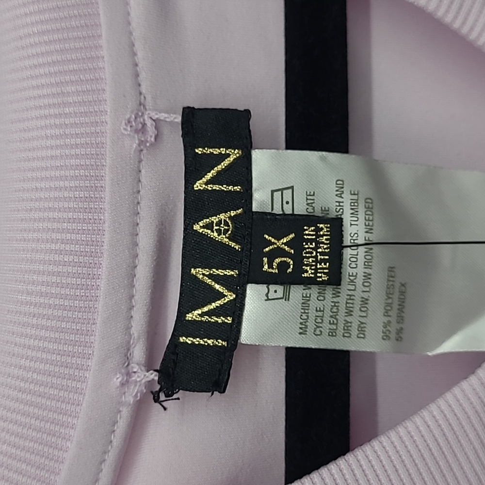 IMAN Global Chic Reversible Bomber Jacket Pale Li… - image 6